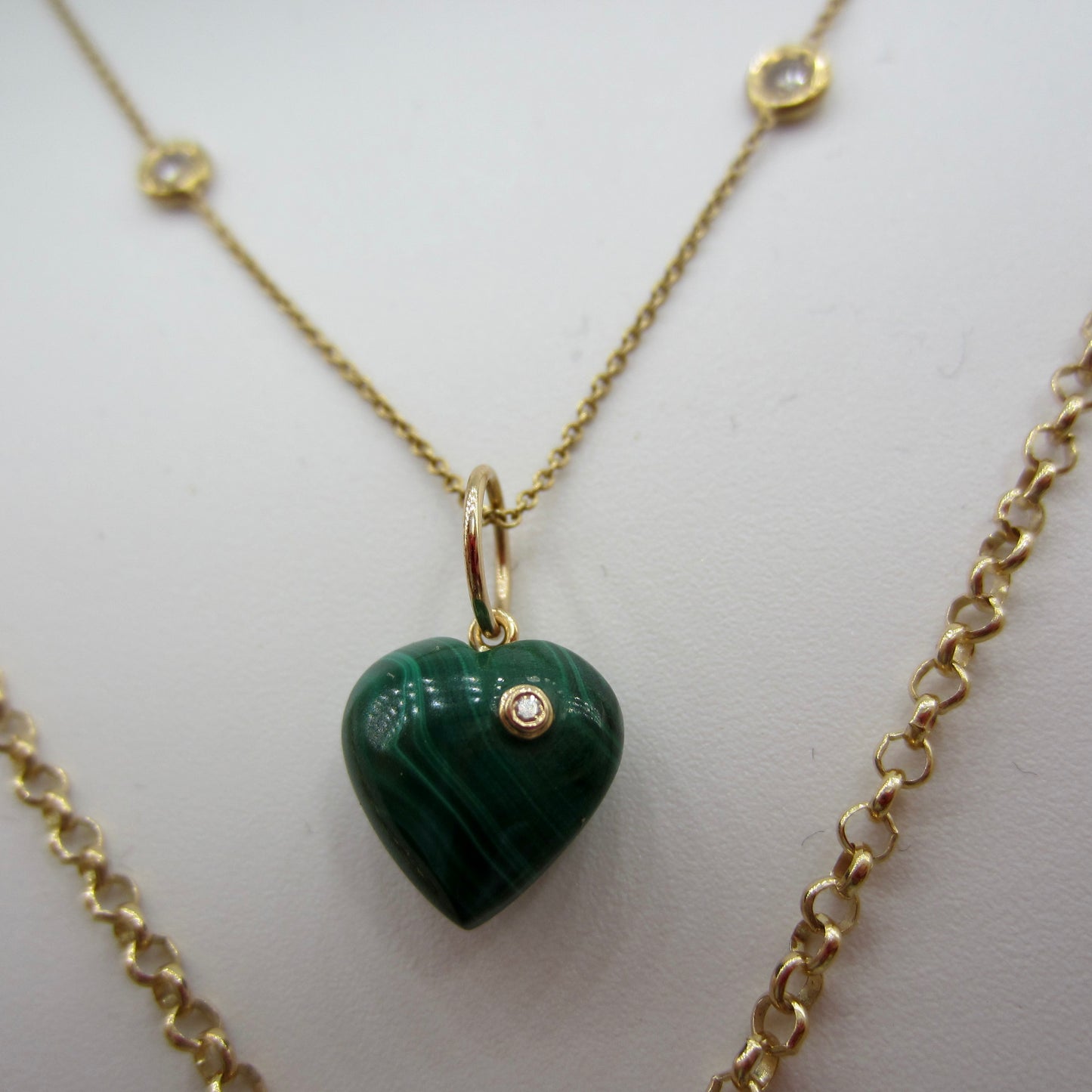 Heart with Diamond & 14k Gold